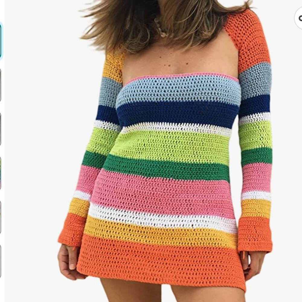Amazon colorful knit dress